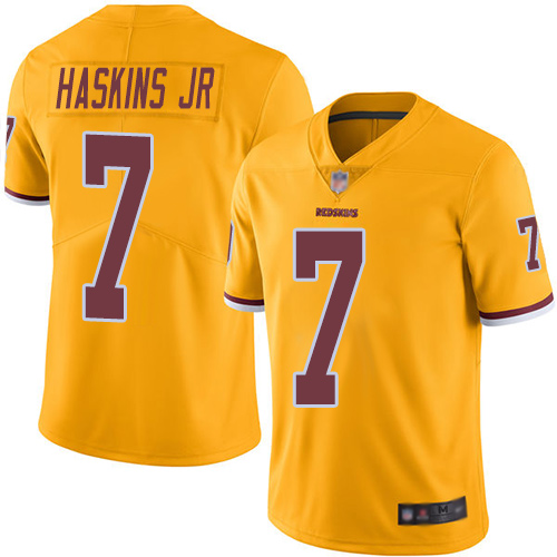 Washington Redskins Limited Gold Men Dwayne Haskins Jersey NFL Football #7 Rush Vapor
